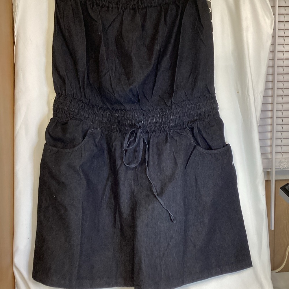 boom boom one piece black denim shorts size 3x new with tags with pockets